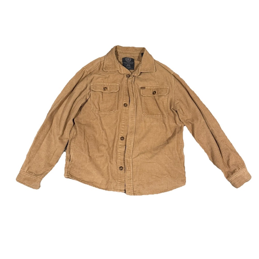 Buffalo David Button Ivory Corduroy Button Up Shirt Style Jacket, Size M